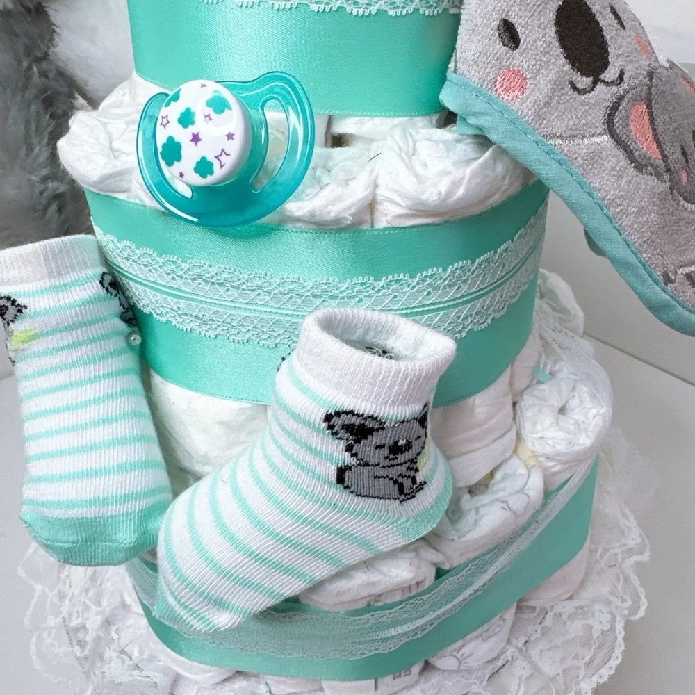 Koala Diaper Cake , Baby Shower Gift